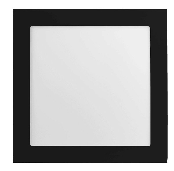 Luminária Quadrada 22,5x22,5 Cm De Embutir Saveenergy 20w Jet Black 300k - Se2401610 [F083]