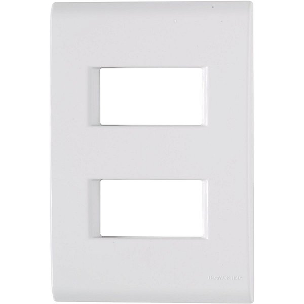 Placa 2 Postos Afastadas Vertical 4x2 Liz Branca Tramontina 57106006 [F083]