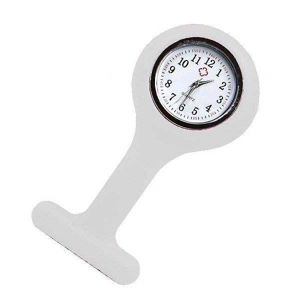 Relogio De Lapela Branco Supermedy [F083]