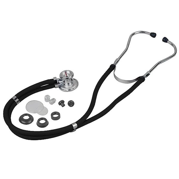 Estetoscopio Rappaport Premium Preto Premium [F083]