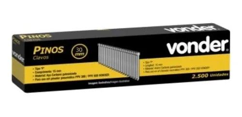 Pino 30mm Ppv-30, Caixa Com 2.500 Peças, Vonder 2898000030 [F083]