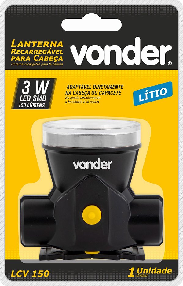 Lanterna De Led Para Cabeça, Recarregável, Lcv 150, Vonder 8075003150 [F083]