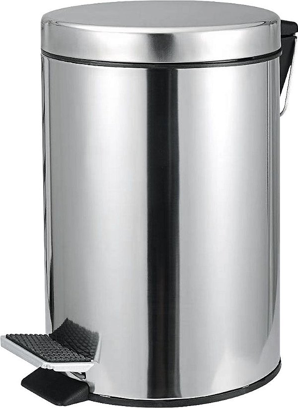 Lixeira Redonda, 3,0 Litros, Inox, Cinza, C/ Amortecimento Vonder 6356003001 [F083]