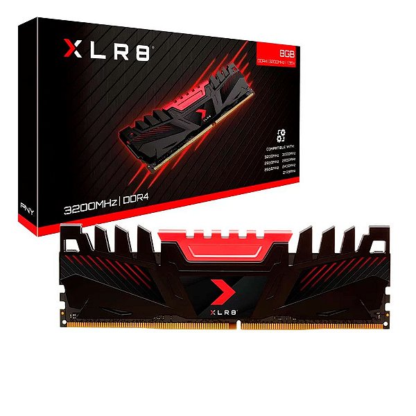 Memoria 8gb 3200 Ddr4 Xlr8 Gaming Udimm Retail Pny Md8gd4320016xr [F083]