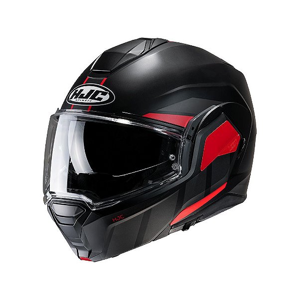 Capacete Hjc I100 180 Beis Preto Chumbo E Vermelho 61 [F016]