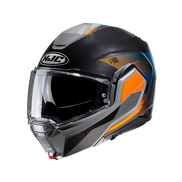 Capacete Hjc I100 180 Beston Cinza Laranja E Azul  61 [F016]