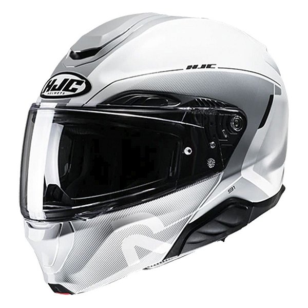 Capacete Hjc Rpha 91 Combust Branco E Chumbo 61 [F016]