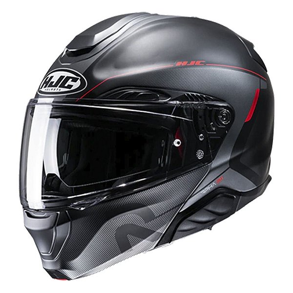 Capacete Hjc Rpha 91 Combust Preto Chumbo E Vermelho 61 [F016]