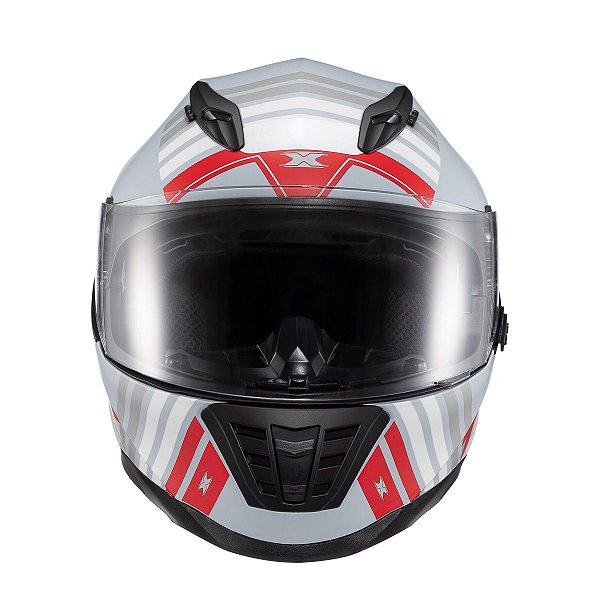 Capacete Texx Fechado Wing Grid Chumb Verm Branc 58 [F016]