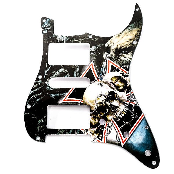 Escudo Guitarra Am Strat HSH Caveiras Cruz Spirit 120-HS [F035]