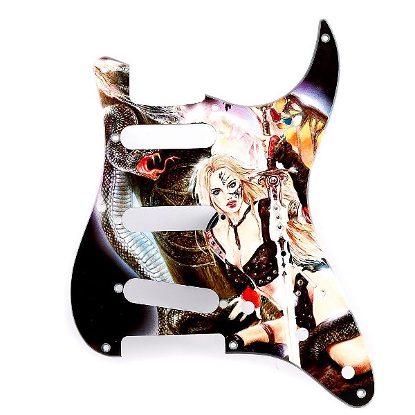 Escudo Guitarra Am Strat SSS Anaconda Girl Spirit 090-AG [F035]