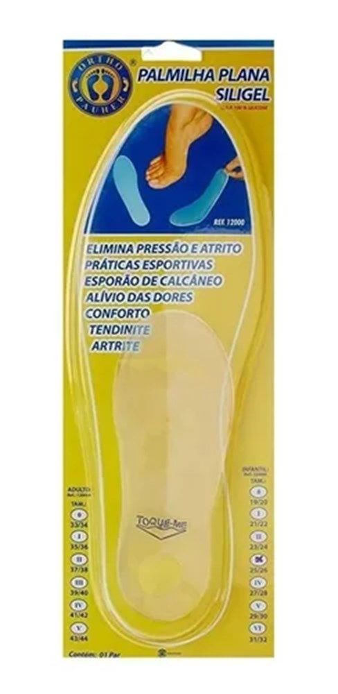 Palmilha Plana Siligel 43/44 Ortho Pahuer 12000a [F083]