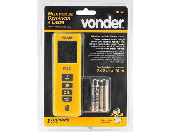 Trena A Laser Vonder 3820040000 Medidor De Distancia  A Laser 40m [F083]
