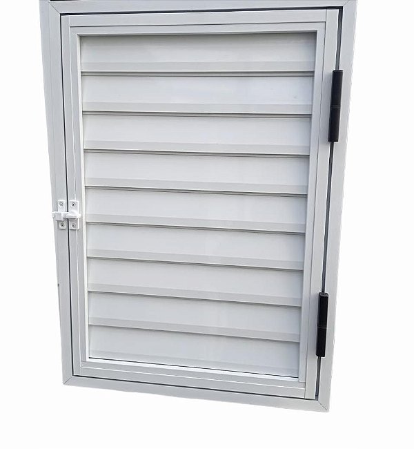 Portinhola 1 Folha Esquadrias Brasil 90x90 Branco Esquerdo [F123]