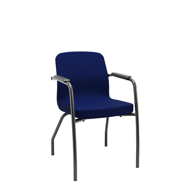 Cadeira Soer Fixa 4 Pés Azul