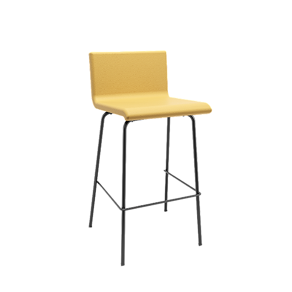 Cadeira Soer Fixa 4 Pés Alta Amarelo