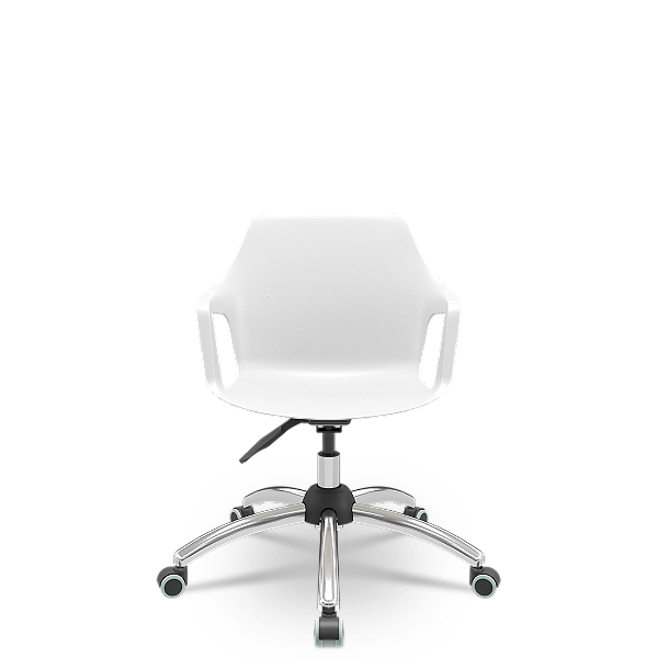 Cadeira Vesper Giratória Branco assento regulável