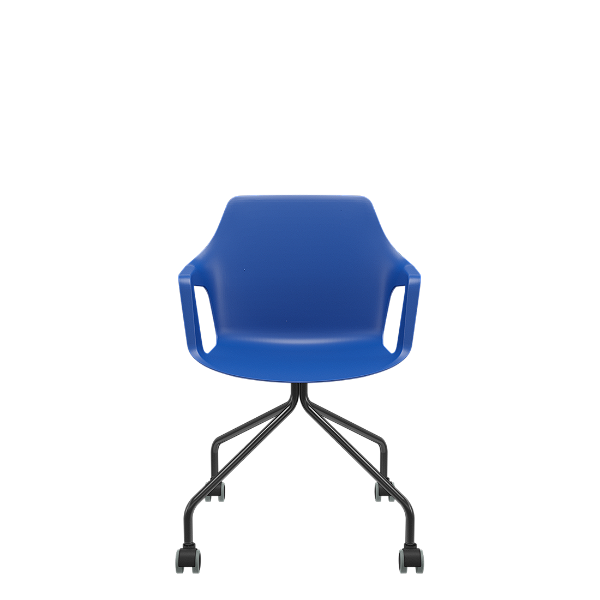 Cadeira Vesper 4 Pés c/Rodízio Azul