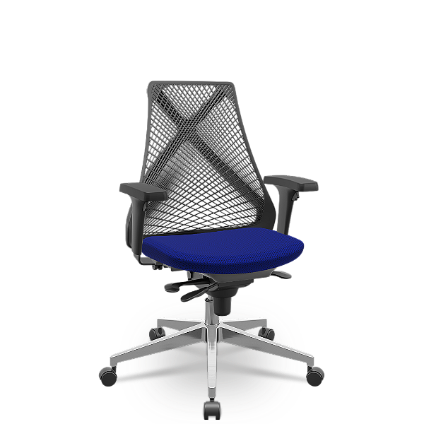 Cadeira Bix X+ Aero Slider Preto e Azul
