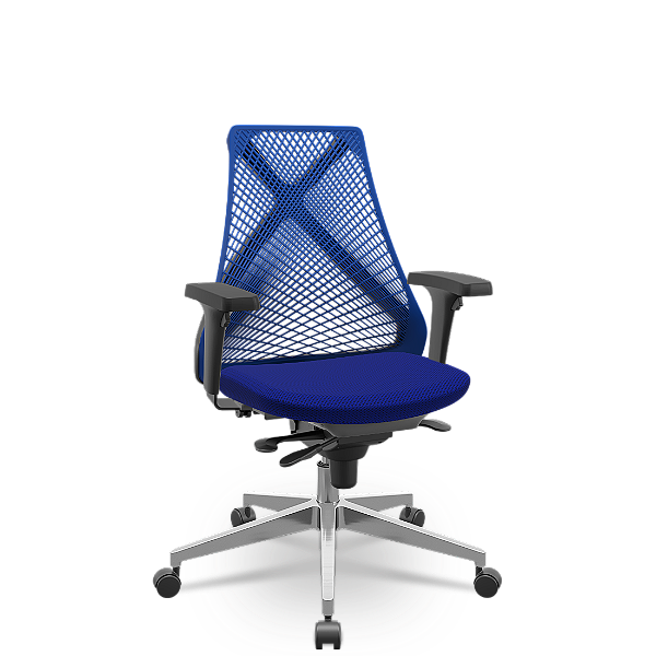 Cadeira Bix X+ Aero Azul Slider Base Alumínio