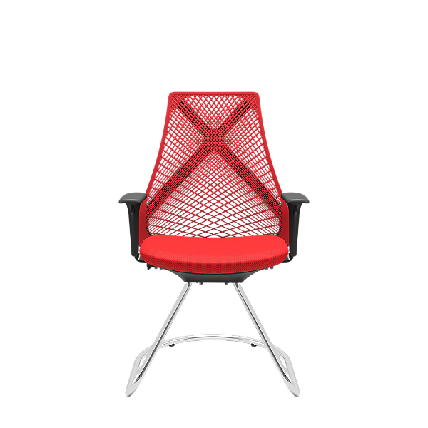 Cadeira Bix Assento Aero Vermelho Aproximação