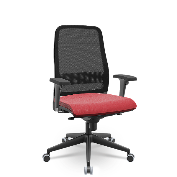 Cadeira Titan Encosto em Tela Vermelho