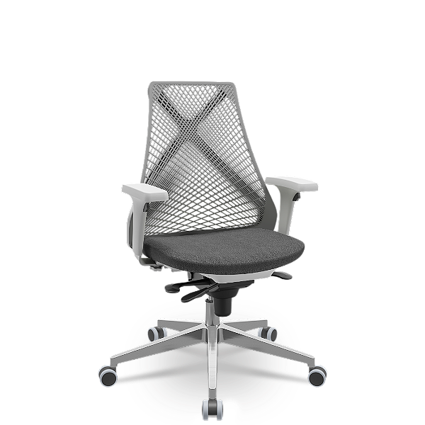 Cadeira Bix X+ Poliéster Slider Cinza