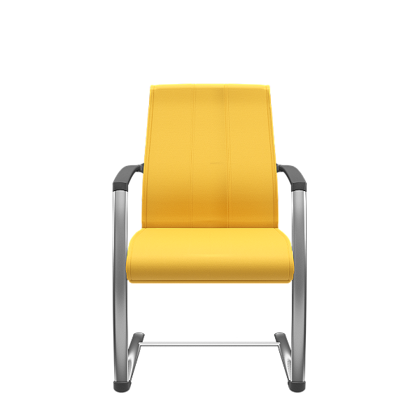 Cadeira Suprema Aproximação Cromada Dunas Amarelo