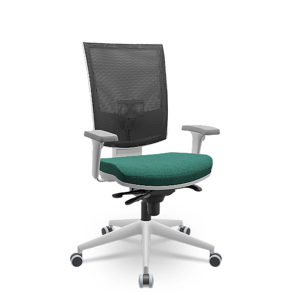 Cadeira Flash Presidente Slider Cinza/Verde