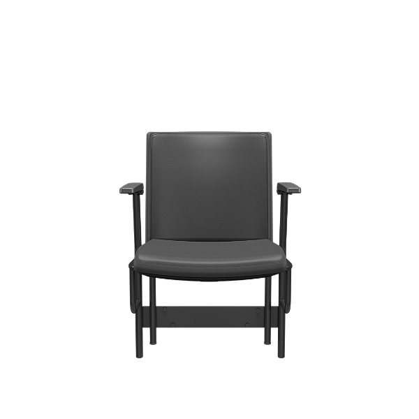 Cadeira Audiplax Esportiva Vinil Preto Base Metal preto