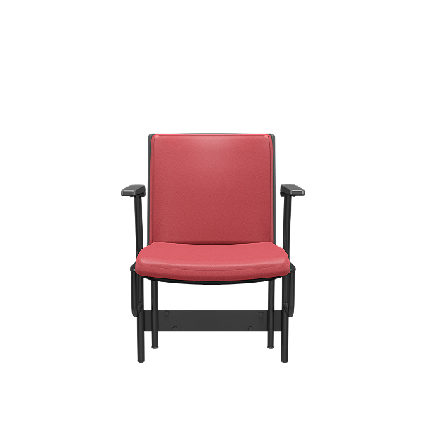 Cadeira Audiplax Esportiva Vinil Vermelho Base Metal preto