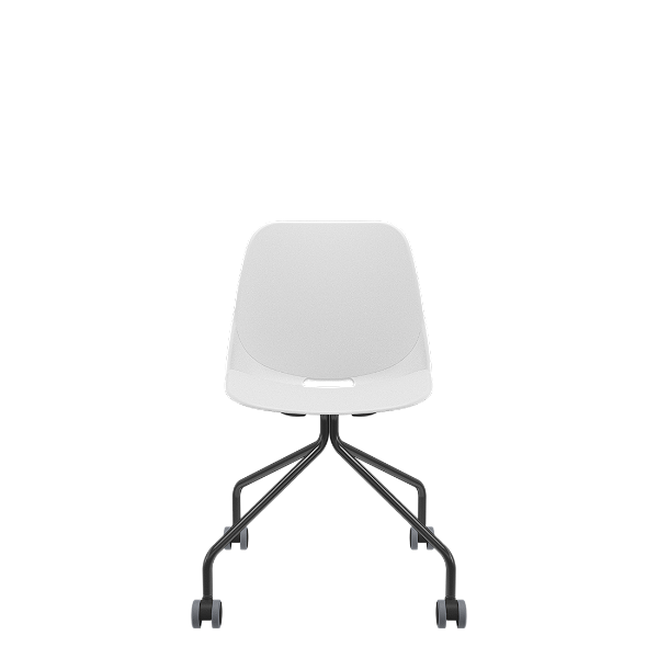 Cadeira Quick 4 Pés c/Rodízio Branco