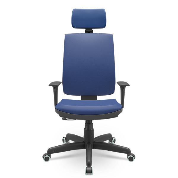 Cadeira Brizza Soft Azul Vinil Relax Plax