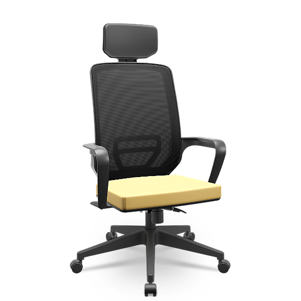 Cadeira Adrix Vinil Amarelo