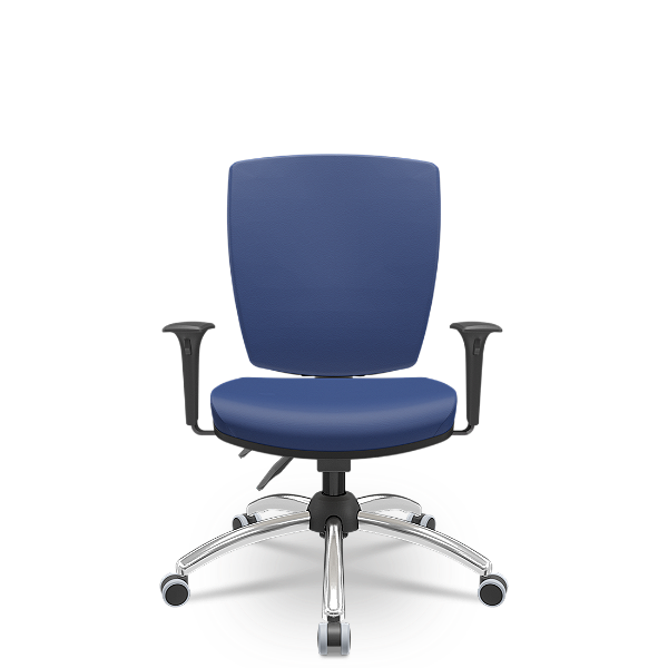 Cadeira Altrix Espaldar Alto Vinil Azul