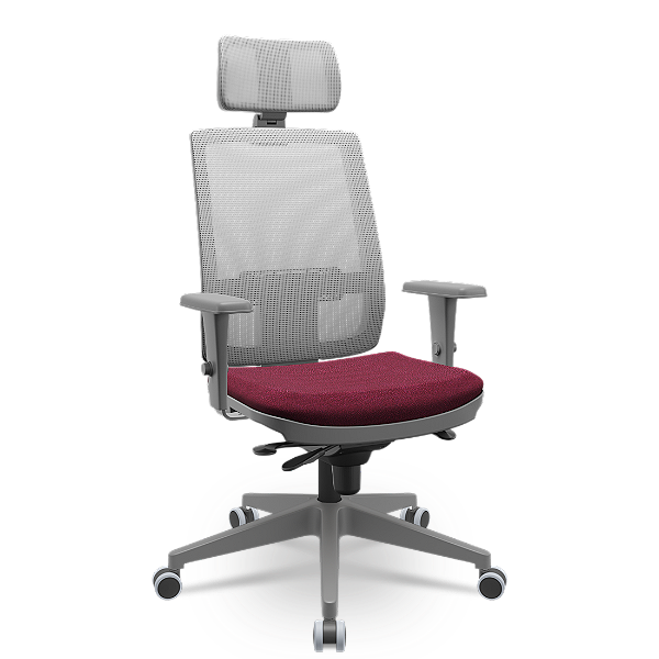 Cadeira Brizza Presidente Grafite Vinho