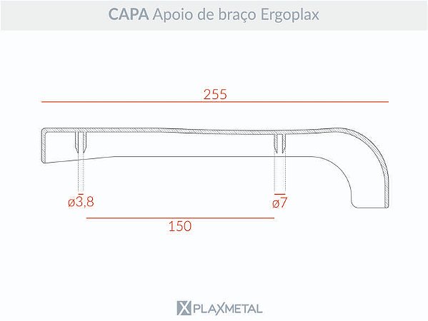Capa Apoia Braço Ergoplax Preta
