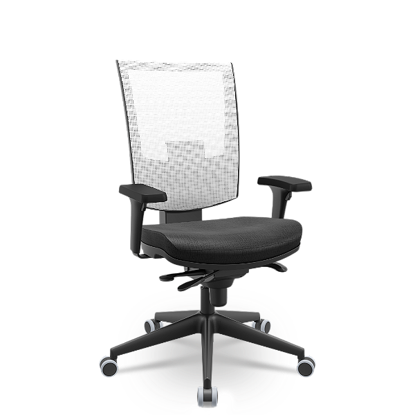 Cadeira Flash Presidente Branco e Preto