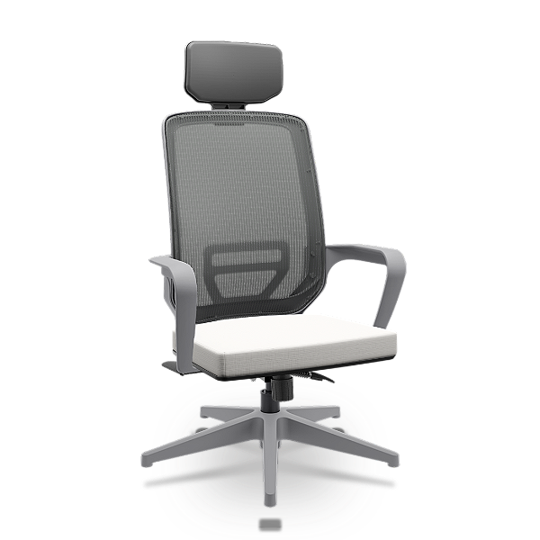 Cadeira Adrix Grafite Facto Dunas Branco