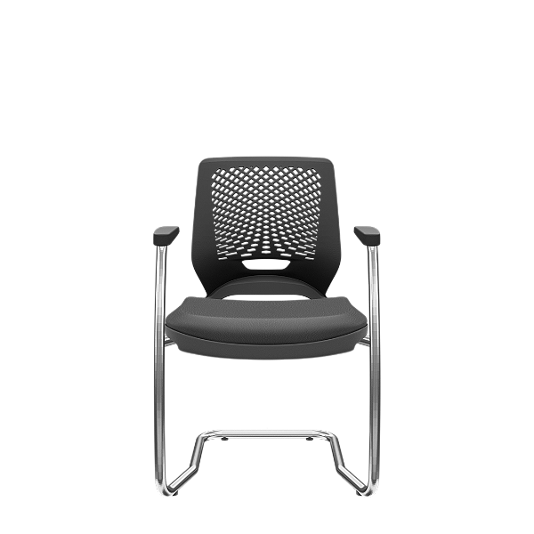 Cadeira Beezi Aproximação S Vinil Preta