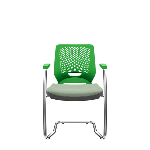 Cadeira Beezi Aproximação S Vinil Verde