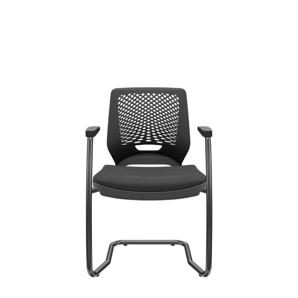 Cadeira Beezi Aproximação S Poliéster Preta