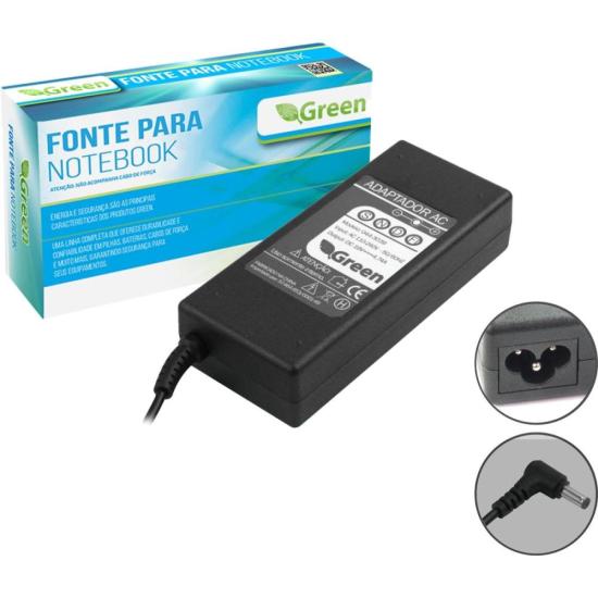 Fonte Para Notebook 19V 4,74A Bivolt 5,5X2,5mm Green [F002]