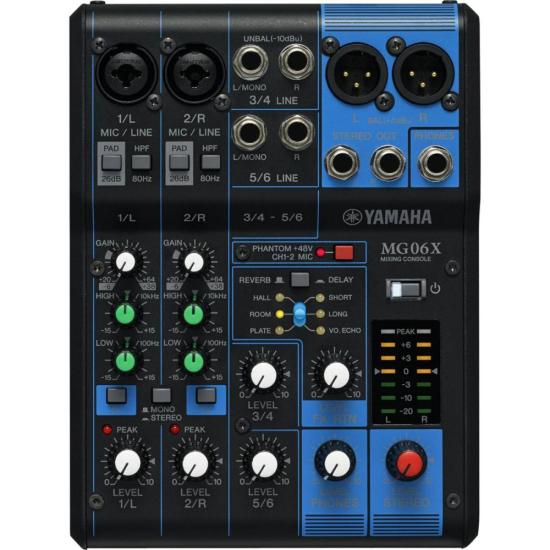 Mesa de Som Yamaha MG06X 6 Canais Bivolt Preta [F002]