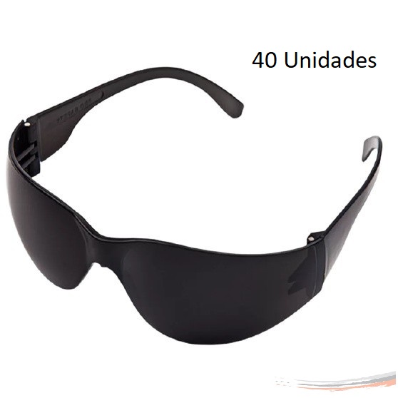 Kit 40 óculos Segurança Epi Croma Fumê Proteção Trabalho - UN / 40 [F103]