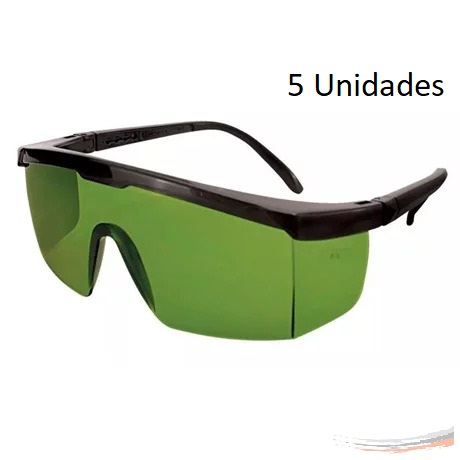 Kit 5 óculos Protetor Imperial Epi Verde Haste Regulagem Ca - UN / 5 [F103]