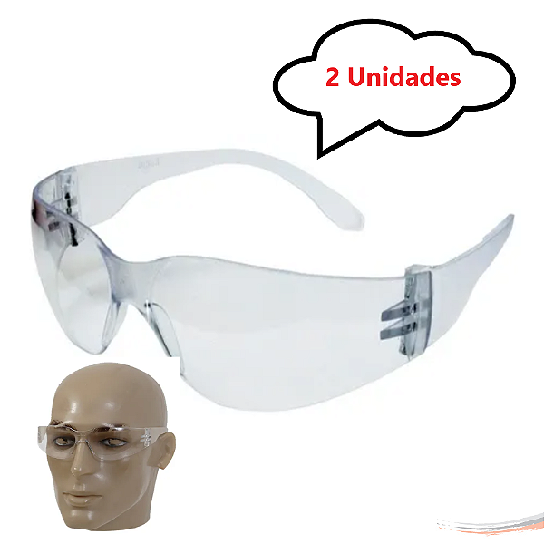 Kit 2 óculos Proteção Segurança Para Esporte Com Ca - UN / 2 [F103]