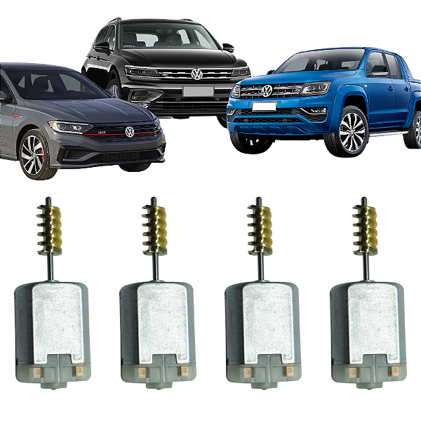 2 Pares Motor Fechadura Trava Elétrica Amarok Jetta Tiguan - UN / 4 [F103]