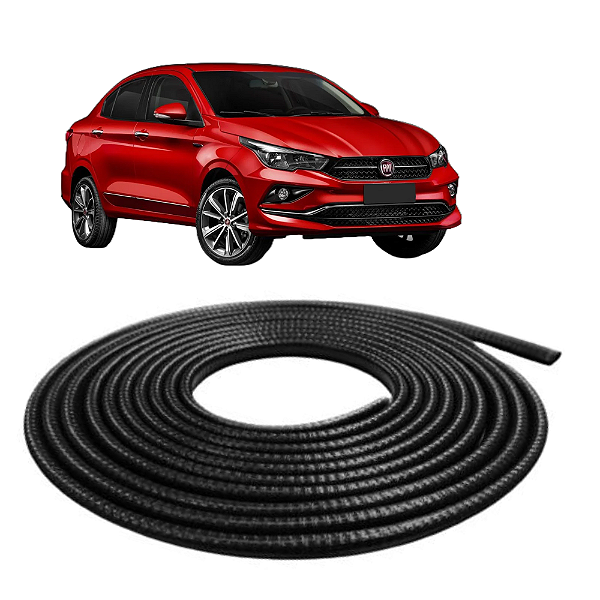Protetor Borracha De Porta Todo Carro 7x10mm 10m Mini Preta [F103]