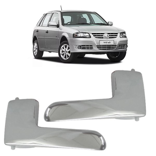 Par Maçaneta Interna Gol G4 Metal Cromado Fox De 2003 A 2009 - UN / 2 [F103]